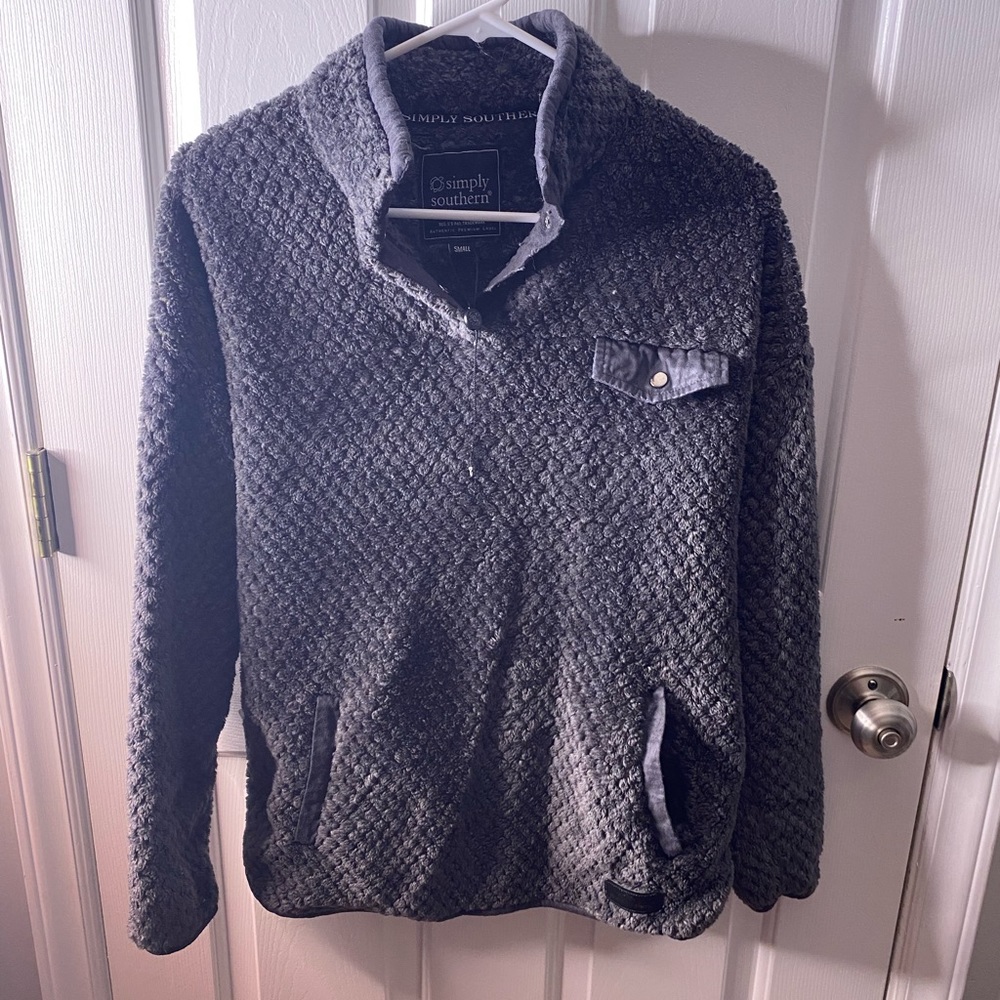 simply southern gray pullover